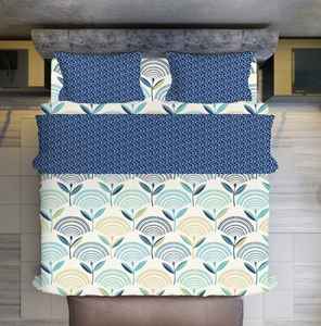 Blossom King-Size Sábana 4PCS Set Patrón de rayas 400TC Tela de microfibra para hoteles Hospitales Uso doméstico - Product Image 6