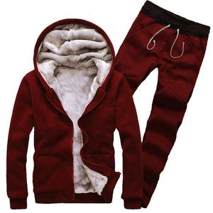Trajes Deportivos Casuales de Invierno para Hombre 2026, Personalizables al por Mayor, de Dos Piezas, Color Sólido, Cintura Elástica, Transpirables, 100% Poliéster - Product Image 1