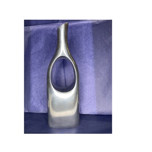 Vase Royal Moderne à Fleurs Décoratif en Métal Couleur Finition Taille M pour Intérieur Bureau Salon Décoration de Sol - Product Image 3
