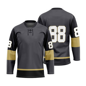 Maillot de Hockey sur glace personnalisé avec nom et numéro imprimé, en Stock, vente chaude, maillots de Hockey sur glace durables - Product Image 6