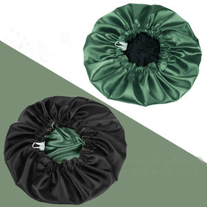 หมวกคลุมผมผ้าซาตินขายส่ง พิมพ์ลายดิจิทัล โลโก้แบบกำหนดเอง ลวดลายสีพื้น น้ำหนักเบา ใช้ได้ทุกวัน คุณภาพสูง สี่สี - Product Image 2