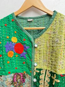 เสื้อแจ็กเก็ตผ้าฝ้ายปักลายดอกไม้สำหรับผู้หญิงเสื้อคลุมฤดูหนาวสั้นหนังงูถักฤดูร้อน - Product Image 6