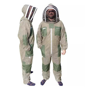 Vente en gros de vêtements de veste d'apiculture ventilés en maille robuste avec capuche chapeau-voile équipement de tenue d'abeille apiculture - Product Image 1