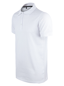 Polos pour hommes %95 coton %5 lycra 180 GSM couleur blanche - Product Image 3