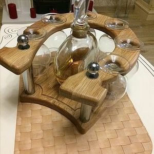 Wholesale Factory Price Traditional Non-folding Multifunction Wood Glass Stand Home Decorative Pine Wooden Wine Glass Holder - Product Image 4