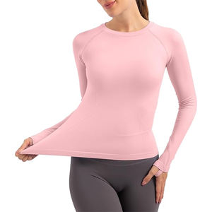 Camiseta Deportiva de Compresión de Manga Larga para Mujer, Personalizada, Ligera, Transpirable, Elástica en Cuatro Direcciones, de Secado Rápido, para Correr y Gimnasio - Product Image 1