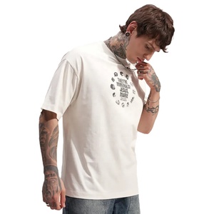 Venta al por mayor de camisetas de gran tamaño con logotipo personalizado 100% algodón con manga corta Slik diseño serigrafiado logotipo frontal de talla grande característica - Product Image 3