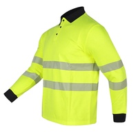 OEM vêtements de construction haute visibilité sécurité travail long polo à manches courtes résistant au feu haute visibilité polos pour hommes réfléchissants
