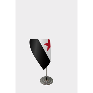 Drapeau d'intérieur officiel de la Syrie, personnalisable avec logo, style fanion, impression numérique, drapeau en soie et aluminium, affichage en polyester et soie - Product Image 4