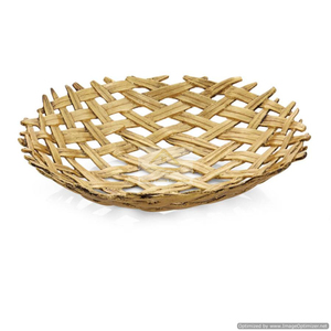 ชามอลูมิเนียมสำหรับเสิร์ฟพร้อมของว่างสีเงินหรือผลไม้แห้งมีขาตั้งดีไซน์ใบไม้ใช้ตกแต่งบ้านและเสิร์ฟอาหาร - Product Image 6