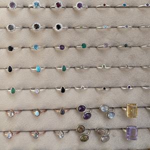 Anillos de Piedras Semipreciosas Naturales, Plata de Ley 925, Rodio, Oro, Diseños Minimalistas, Listos para Fiesta, Últimos Modelos para Mujer, Envío Inmediato - Product Image 5