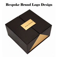 Boîte cadeau en papier à double porte de luxe, impression et taille personnalisées pour l'emballage de marques haut de gamme