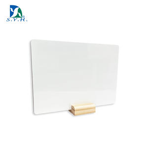 Pizarra blanca sin marco de doble cara, Lapboard de borrado en seco con base de soporte de madera para escribir en ambos lados - Product Image 5