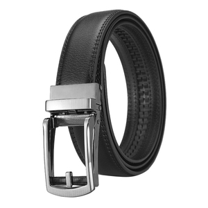 Ceinture en cuir véritable de marque célèbre, de luxe, imperméable, de style formel pour les fêtes, avec boucle à ardillon - Product Image 4