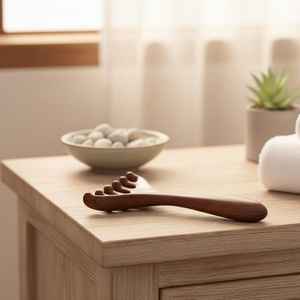 Natural Polished Durable Wooden Massage Comb Anti-Static <b>Hair</b> Detangling Wide Tooth <b>Scalp</b> <b>Massager</b> - Product Image 3