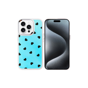 Coque de protection en silicone antichoc motif cœur pour iPhone 15 Pro Max, compatible INS 7 Plus, 14 Plus, Tecno Spark Go - Product Image 1