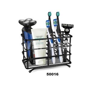 Porte-brosse à dents pour salles de bain Porte-brosse à dents électrique antirouille en acier inoxydable Organisateur de dentifrice Support de brosse à dents - Product Image 1