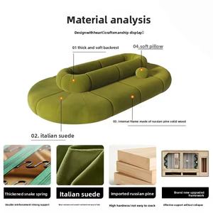 Sofá Moderno <span class=keywords><strong>de</strong></span> Doble Cara Yicheng Beauty, Sofá Ovalado <span class=keywords><strong>de</strong></span> Forma Especial para Centro Comercial, Exhibición, Ocio, Sofá para el Hogar en <span class=keywords><strong>Venta</strong></span> - Product Image 5