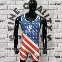 États-Unis Vente en gros Singlet de lutte Imprimé par sublimation numérique Singlet de lutte FQS Custom Wrestling Wears & Gear Manufacturer