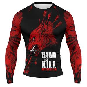 Custom Logo Printing Breathable Quick Dry Eco-Friendly Rash Guards Latest Design Men's Sports Wear Solid Color <b>Long</b> <b>Sleeves</b> - Product Image 1