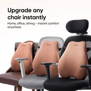 Frido Cloud Backrest Cushion | High-Density Memory Foam | Premium Lumbar <b>Support</b> for <b>Chairs</b> | Washable & Portable - Product Image 3