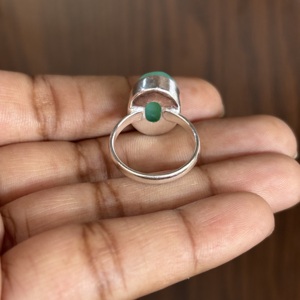 แหวนพลอยคริสโซเพรสธรรมชาติ ขายส่งเครื่องประดับจำนวนมาก แหวนชุบเงินแท้ 925 แหวนแฟชั่นทันสมัย - Product Image 5