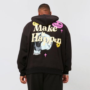 เสื้อฮู้ดสวมหัวผ้าฝ้ายผู้ชาย, 100% เสื้อกันหนาวผ้าฝ้ายพิมพ์ลายดีไซน์ต่อต้านการหดตัว XS 6XL ปรับแต่งฮู้ดได้ - Product Image 4