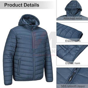 Veste matelassée à capuche personnalisée pour hommes manteau léger isolé haute technologie conservation de la chaleur vente en gros OEM approvisionnement direct de l'usine - Product Image 5