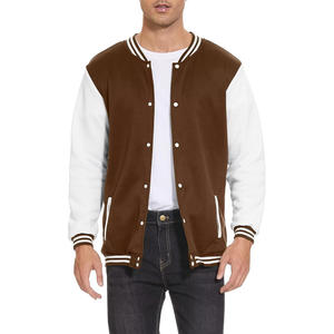 Veste universitaire décontractée pour homme OEM, logo brodé personnalisé, vêtements en toile vintage d'hiver, respirant, design grande taille - Product Image 6