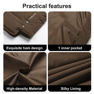 แจ็กเก็ตกันลมมีซิปสำหรับผู้ชาย, เสื้อแจ็คเก็ตผ้าใบระบายอากาศได้ดีเสื้อโค้ทดีไซน์แฟชั่นเสื้อกั๊กซักได้สำหรับฤดูหนาว - Product Image 6