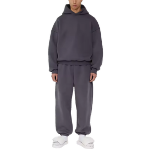 Conjunto Deportivo de Invierno de Algodón de Lujo de Alta Calidad Personalizado para Hombre, Sudadera con Capucha, Pantalones Deportivos, Conjunto Unisex Extra Grande - Product Image 4