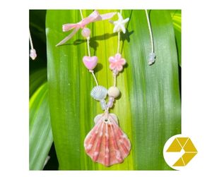 Collar de concha marina costera tropical, pulsera de perlas de estrella de mar, collar de concha marina hecho a mano de verano, gargantilla de perlas, joyería de estrella de mar - Product Image 6