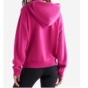 Sudadera informal de lana de algodón para mujer, sudadera deportiva transpirable, cuello con capucha y logotipo frontal para la temporada de invierno impresa - Product Image 3