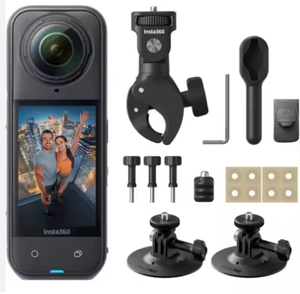 Nuevo Paquete Especial de Cámara de Acción 360 X5 para Motocicleta con Vista Multiangular - Product Image 1