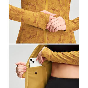 Haut de yoga léger avec fermeture éclair intégrale pour femmes, vêtements de sport extensibles, entraînement athlétique, confort doux, mélange de nylon et de spandex - Product Image 4