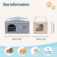 Vente en gros 2026 tendance fait main 2 en 1 gris foncé laine chat grotte lits pliables avec fond antidérapant chaud chat lits maison pour intérieur