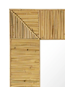 Best Collection Bamboo <b>Rattan</b> <b>Mirrors</b> Frame Light Wall Salon <b>Mirror</b> Customize Size Color Home Decors Luxury - Product Image 2