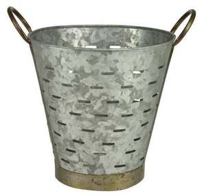 Jardinière en métal galvanisé, décoration d'accoudoir, pour le jardinage intérieur et extérieur, salon, hôtel, restaurant, balcon, bureau d'achat - Product Image 1