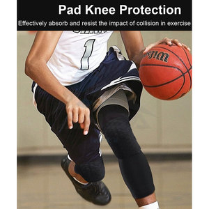 Genouillères de basketball, lot de 2, genouillères de sport en nid d'abeille anti-collision, manchons de compression pour les jambes, pour la lutte, le football - Product Image 2