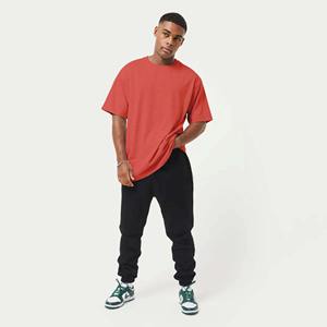 T-shirt surdimensionné pour homme personnalisé, streetwear, épais, 100% coton, épaules tombantes, long, 280 g/m², grande taille, poids lourd - Product Image 3