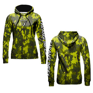 Sudadera con capucha 100% poliéster mujer Sublimada Zip-up Hoodie Custom Digital Print Unisex Zip Hoody 2025 - Product Image 1