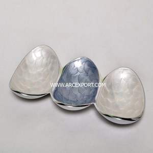 ชามเงินลายดอกไม้ ดีไซน์ใหม่ ตกแต่งสวยงาม ทันสมัย คุณภาพดีที่สุด ขายส่ง ชามเสิร์ฟแฟนซีทันสมัยในราคาขายส่ง - Product Image 5