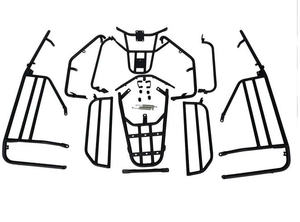 Porte-bagages avant et arrière pour scooter électrique Evo Grand avec cadre de protection fabriqué en CNC - Product Image 6