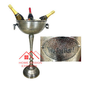 Customized Logo Printed <b>Champagne</b> <b>Bucket</b> Finished Beverage Wine Cooler with Stands for Barware Nightclub Party Decor Hot Selling - Product Image 4
