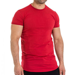 Custom Men's Short-Sleeve Compression Gym T-Shirt Athletic Workout Clothing for Running Made of Polyester/Cotton - Product Image 5