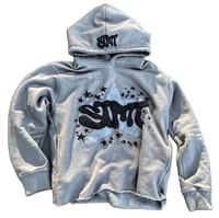 Hoodie court personnalisé en chenille brodée 3D pour homme, en molleton épais et doux (polyester/coton), respirant, anti-rétrécissement, tendance