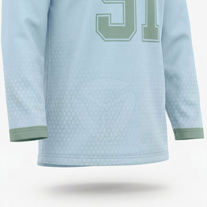 Camiseta de hockey sobre hielo de tela de primera calidad, diseño transpirable, ideal para sesiones de entrenamiento prolongadas y competiciones. - Product Image 5