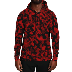 Sweat à capuche camouflage tendance pour homme 2026, streetwear brodé pour l'automne, techniques d'impression numérique et de teinture unie - Product Image 1