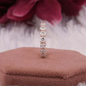 Anillo de lujo de oro rosa sólido de 18 quilates de diseño personalizado, joyería fina, Diamante cultivado en laboratorio de Color DEF certificado IGI para mujer, boda de moda - Product Image 6