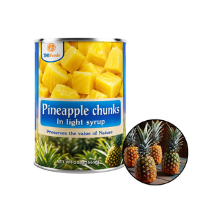 Precio al por mayor, gran oferta: Fabricante de Vietnam suministra deliciosos trozos de piña en almíbar enlatados en A10 - Product Image 1